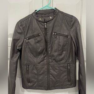 Vintage grey leather Jacket
